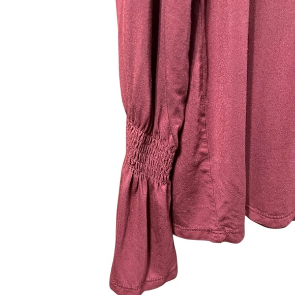 Cupio Long Sleeve Scoop Neck Top – Size XL (Mauve) - Picture 3 of 5